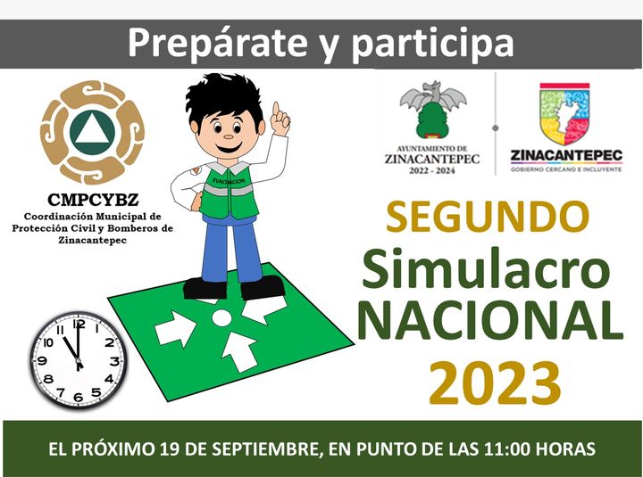 ¡No te alarmes es el Segundo Simulacro Nacional 2023