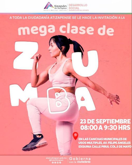 ¡No te pierdas de nuestra Mega Clase de Zumba que