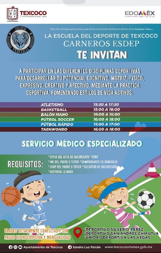 ¡No te quedes fuera El Ayuntamiento de Texcoco te invita