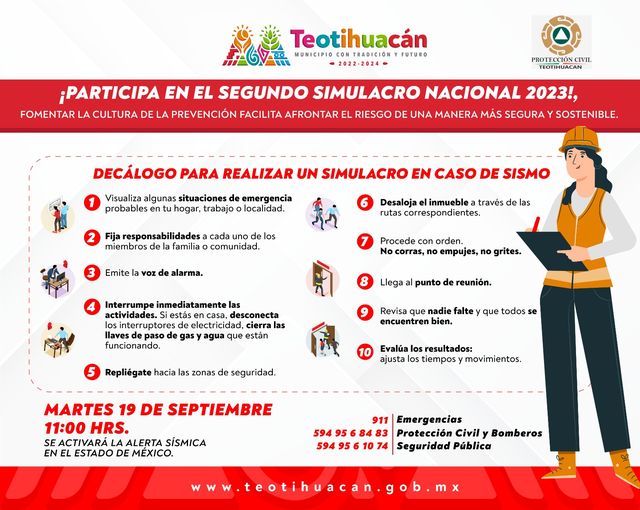 ¡Participa en el Segundo Simulacro Nacional 2023 Fomentar la cultura