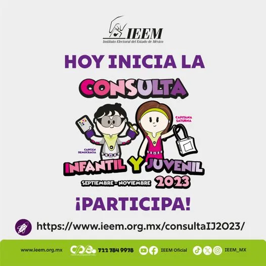 ¡Participa en la Consulta Infantil y Juvenil del IEEM de septiembre a