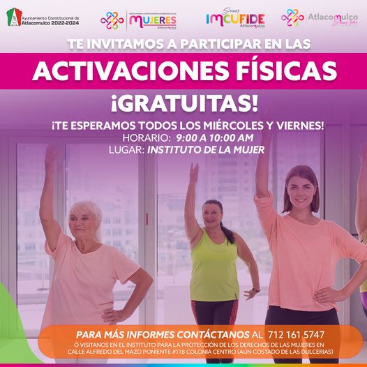 ¡Participa en las Activaciones Fisicas Te esperamos todos los MIERCOLES