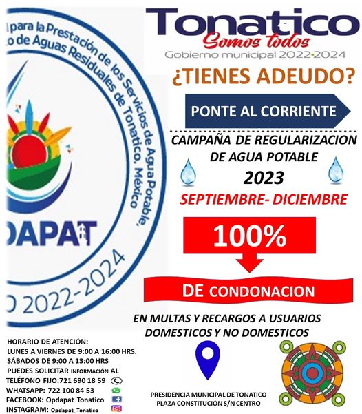 ¡Ponte al corriente Aprovecha la oportunidad y acercate al Opdapat