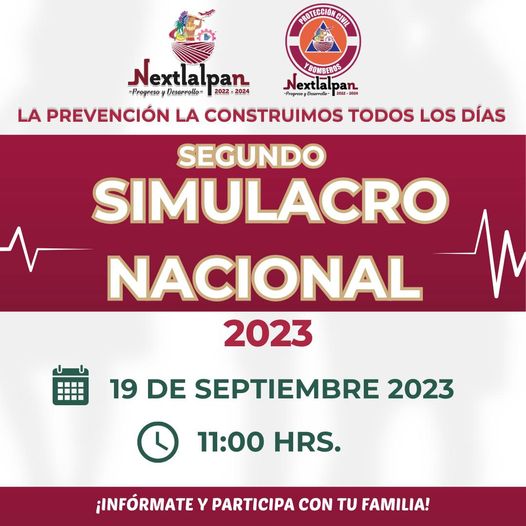 ¡Preparate para el Segundo Simulacro Nacional Fecha 19 de septiembre