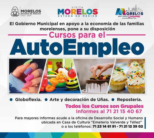 ¡Recuerda que contamos con cursos de auto empleo a tu