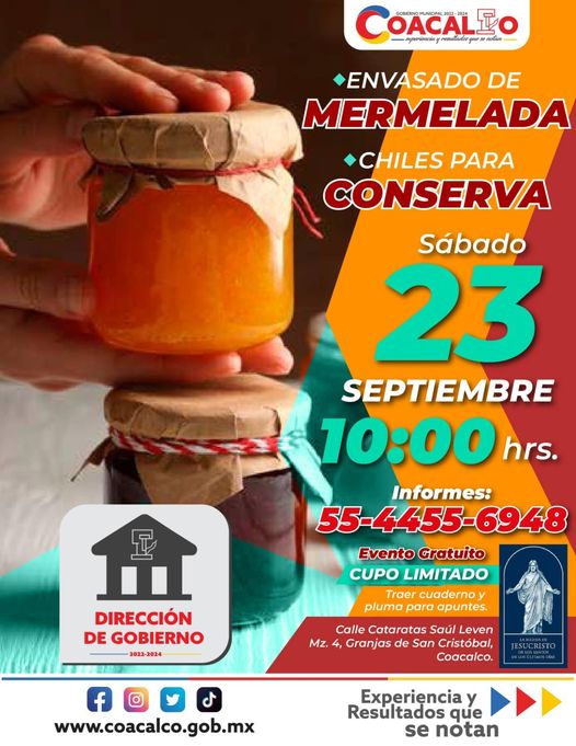 ¡Sumate al taller gratuito de envasado de mermelada Te esperamos