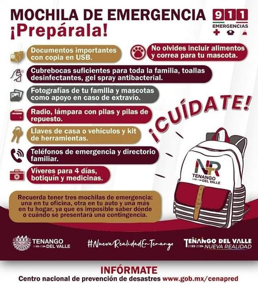 ¡Tener una mochila de emergencia pude marcar la diferencia ante