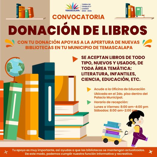 ¡Unete a nuestra campana de donacion de libros El H