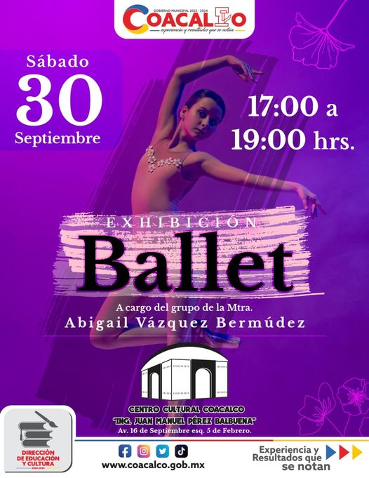 ¡Vivamos una tarde increible de ballet Te esperamos este 30