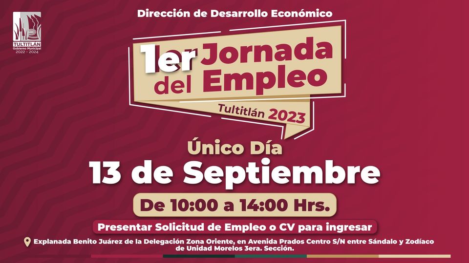 ¡¡Buenos dias Tultitlan Recuerda que HOY es tu oportunidad para