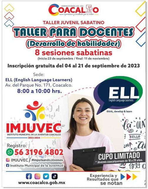 ¿Eres docente y te interesa desarrollar tus habilidades Participa en