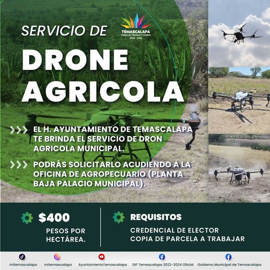 ¿Requieres el servicio del dron agricola