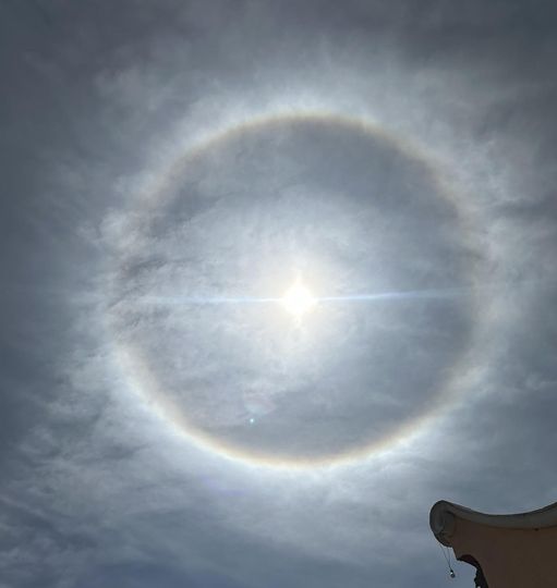 ¿Ya vieron el cielo Asi luce el HaloSolar desde Metepec