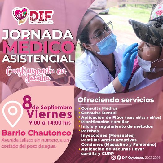 𝗝𝗢𝗥𝗡𝗔𝗗𝗔 𝗠𝗘́𝗗𝗜𝗖𝗢 𝗔𝗦𝗜𝗦𝗧𝗘𝗡𝗖𝗜𝗔𝗟 Vecinas vecinos nos vemos este viernes