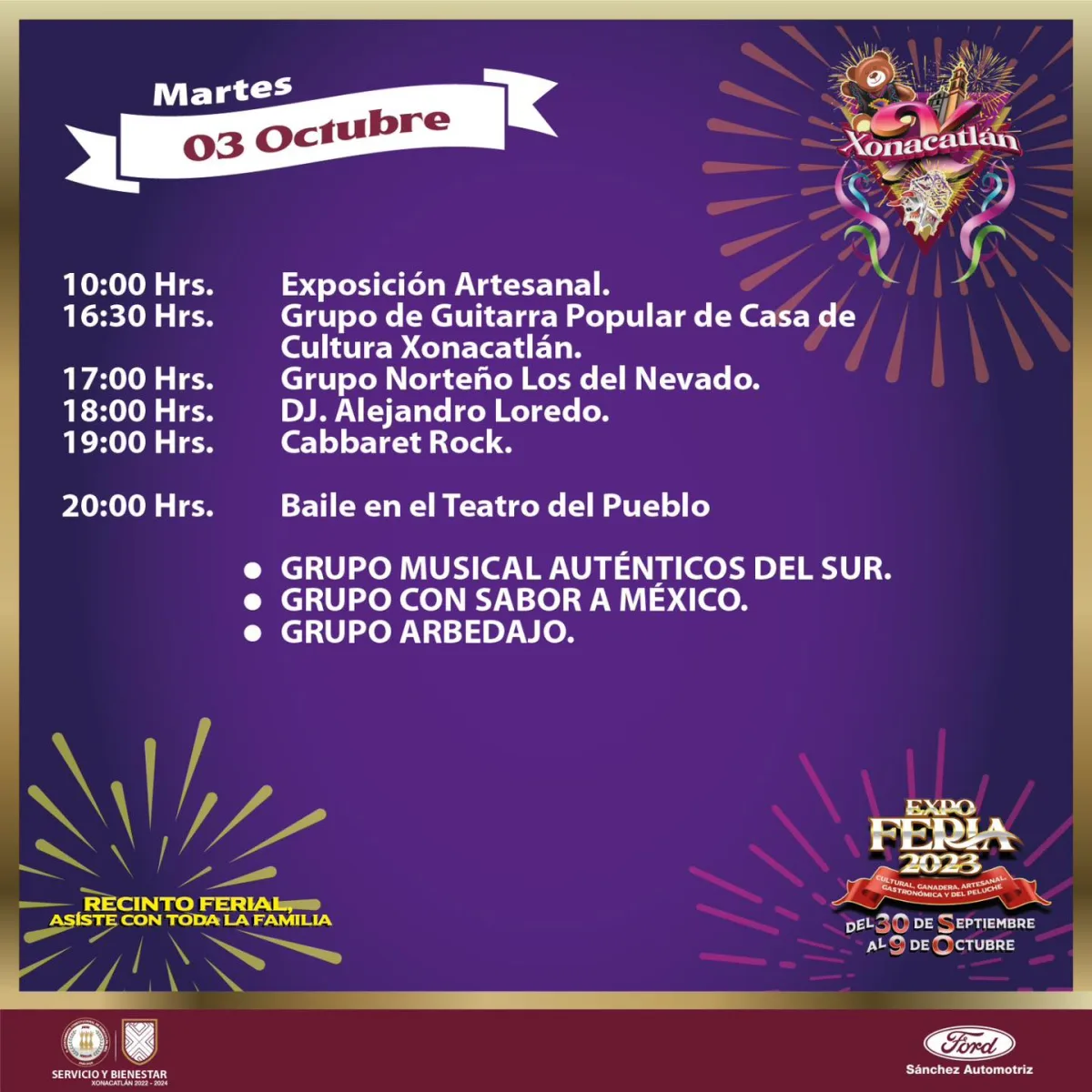 1696365021 ExpoFeriaXonacatlan2023 Hoy martes continuamos con una amplia gama de