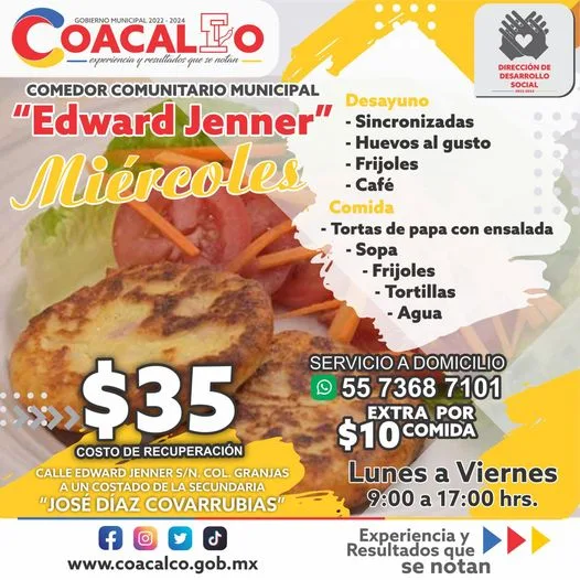 1696435763 Checa el menu de hoy del Comedor Comunitario Edward Jenner jpg