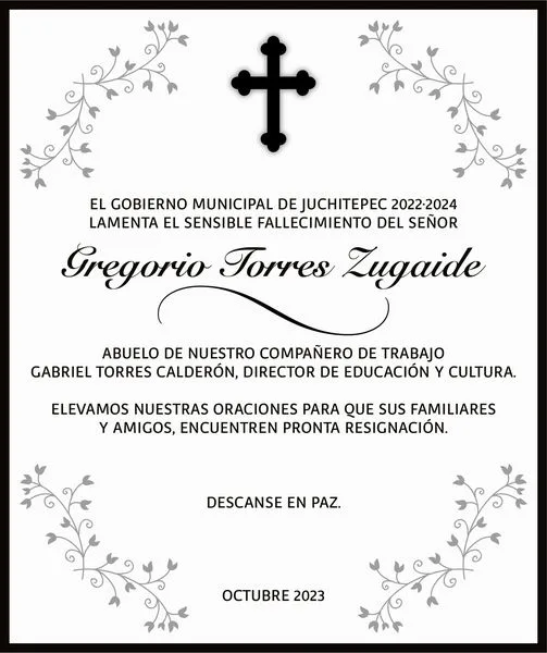 1696518123 Condolencias El Gobierno Municipal de Juchitepec 2022 2024 se une jpg