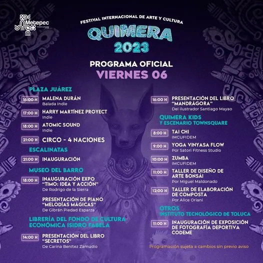 1696599602 Dia 1 Quimera2023 acompananos a vivir la cultura en todas jpg