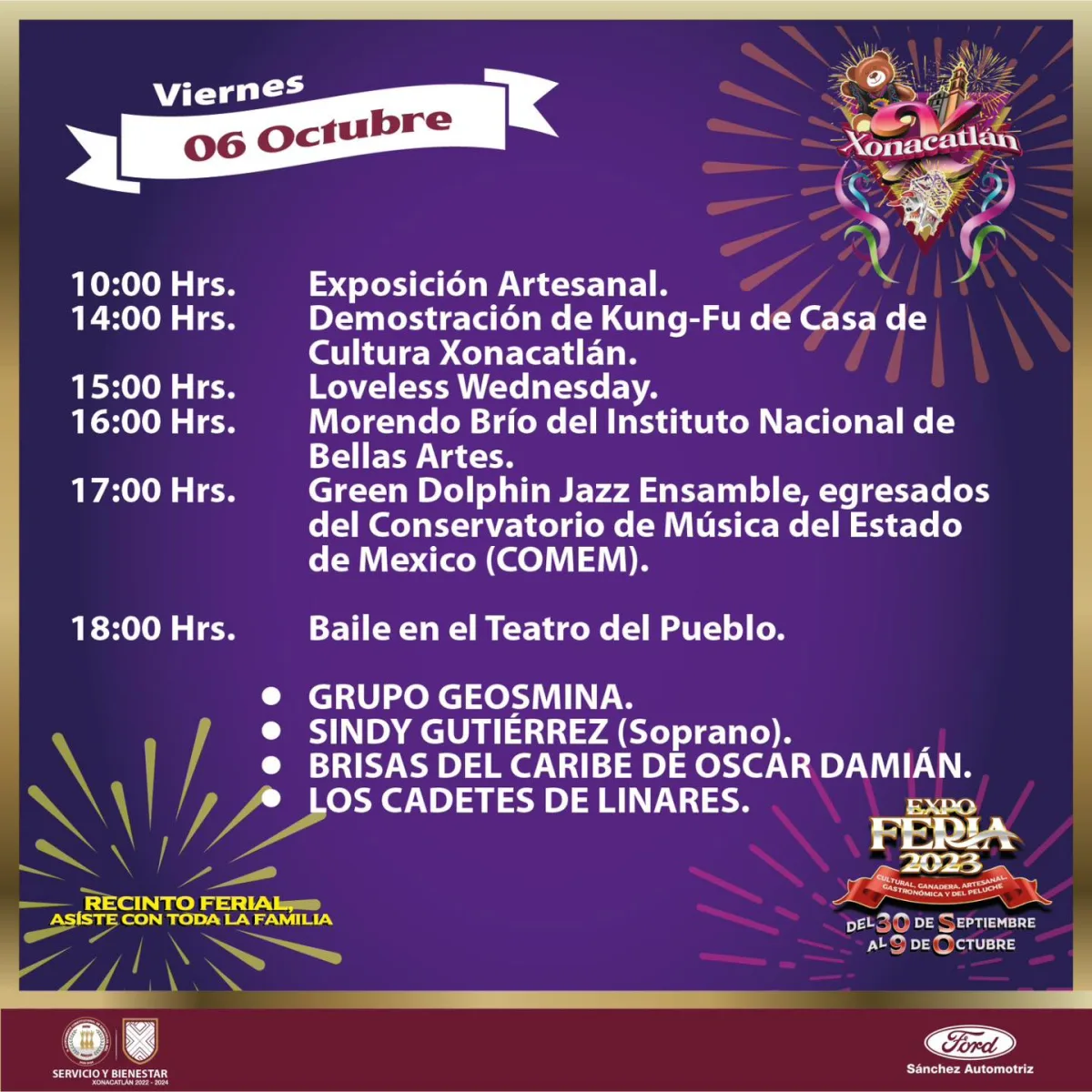 1696617010 expoferiaxonacatlan2023 Hoy viernes continuamos con una amplia gama de