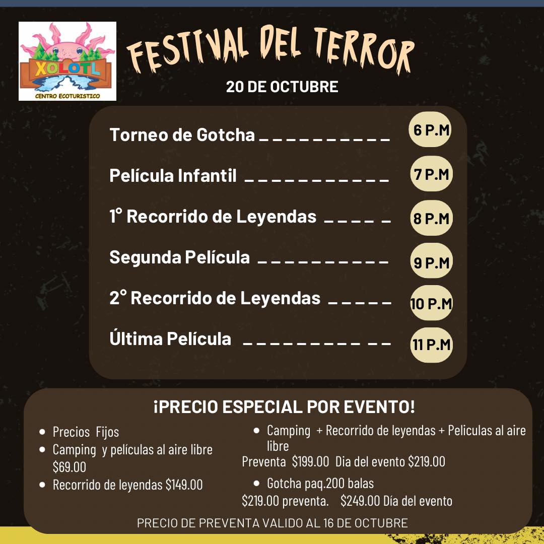 1696708157 811 Visita Xolotl y se parte del festival del terror Torneo