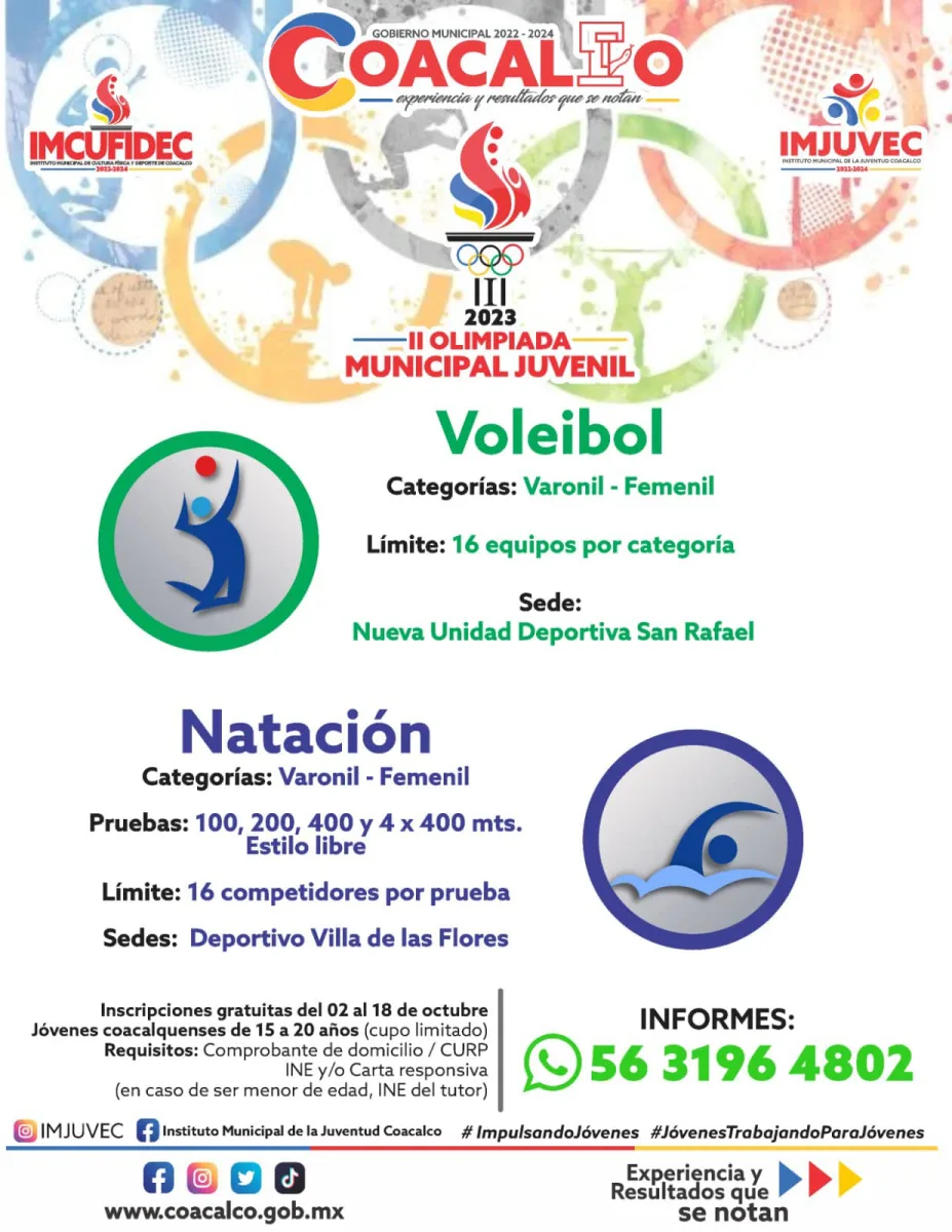 1696709431 76 ¡Activate en la Olimpiada Municipal Juvenil Este 21 y 28