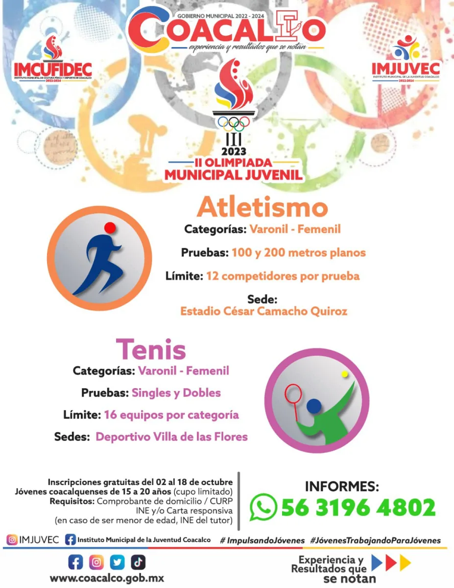 1696709436 504 ¡Activate en la Olimpiada Municipal Juvenil Este 21 y 28