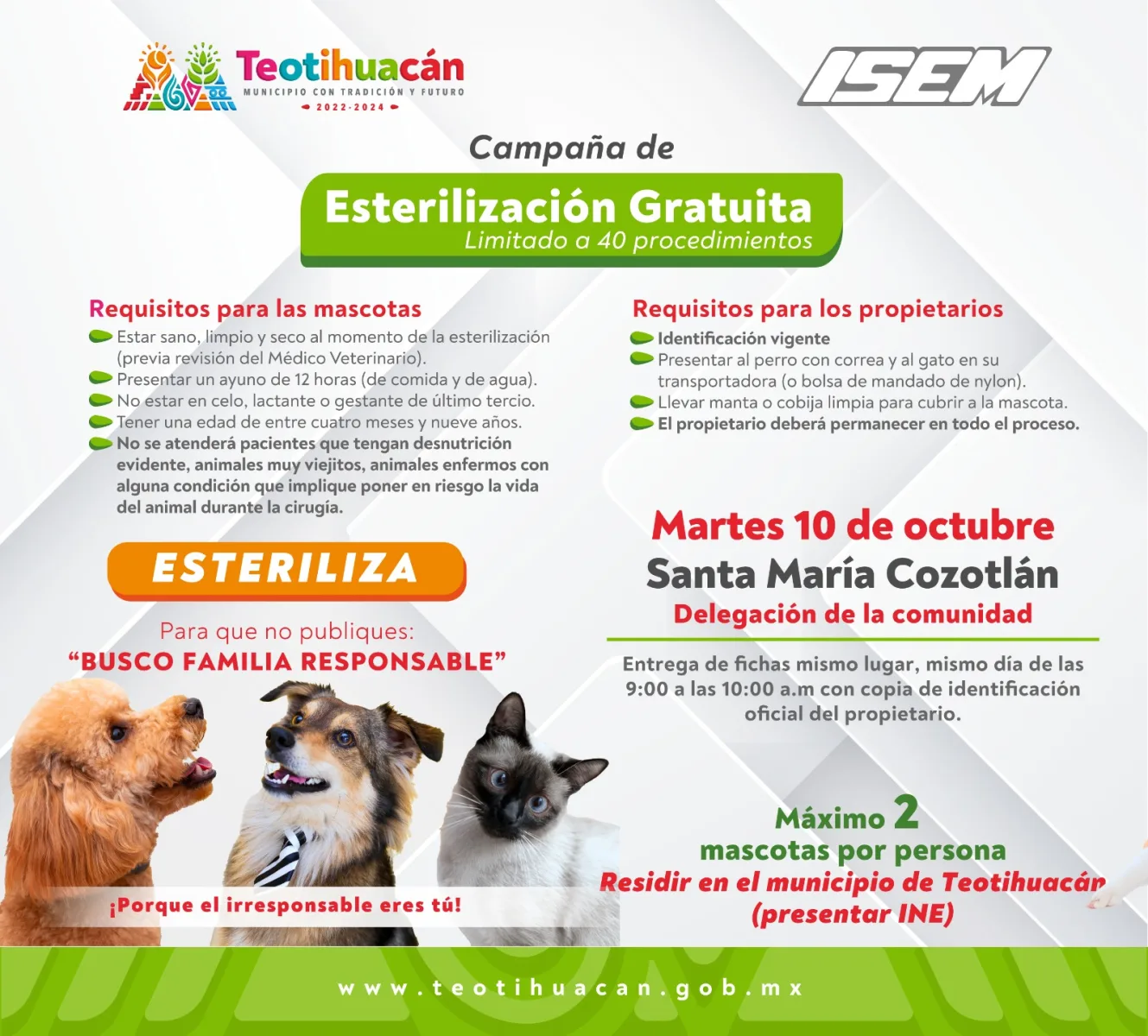 1696714154 Proximas Campanas de Esterilizacion Gratuita