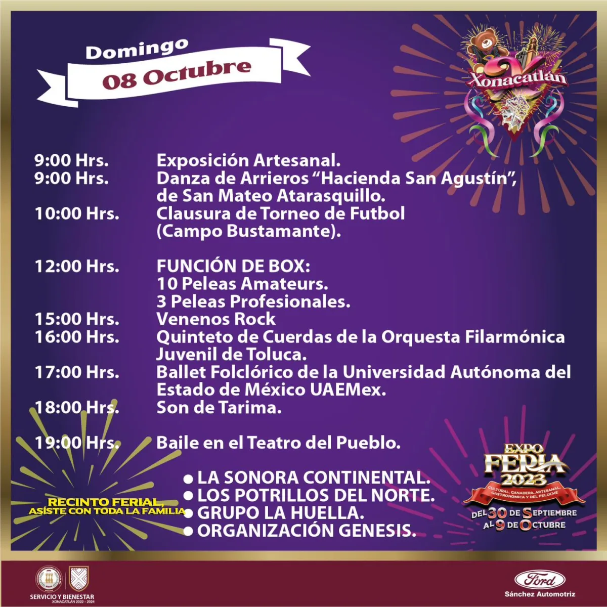 1696783600 expoferiaxonacatlan2023 Hoy domingo continuamos con una amplia gama de