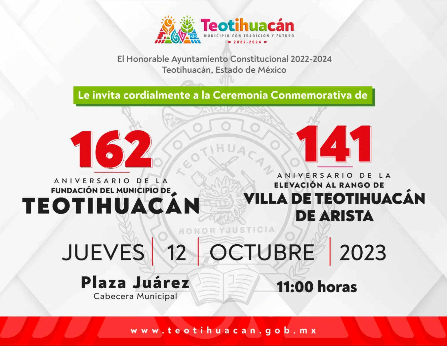 1696880849 Invitacion cordial para todos los habitantes de Teotihuacan autoridades