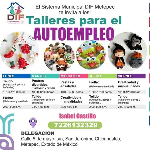 1696882097 El DIF Metepec te invita a sus Talleres de autoempleo jpg