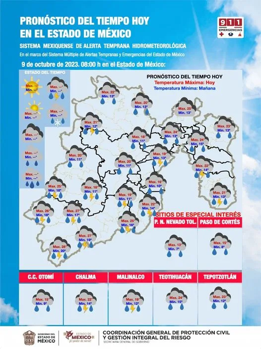 1696883237 Clima BOLETIN METEREOLOGICO Edomex ESTE LUNES LA TORMENTA TROPICAL jpg