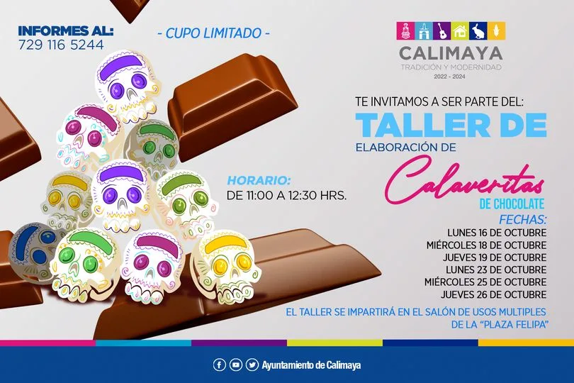 1696883483 Te invitamos al Taller de elaboracion de Calaveritas de Chocolate jpg