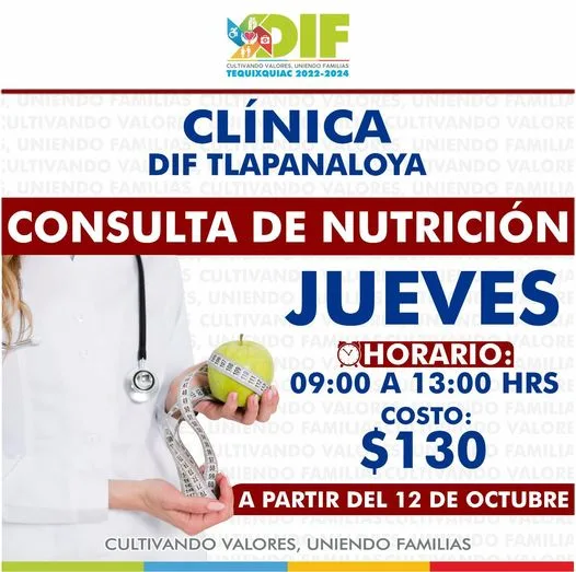 1696884150 ESPECIALIDADES UNIDAD DE ATENCION MEDICA TLAPANALOYA Consulta de Nutricion To jpg