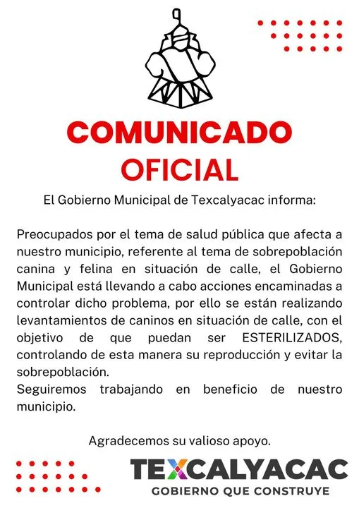 1696964483 COMUNICADO OFICIAL El Gobierno Municipal de Texcalyacac informa jpg