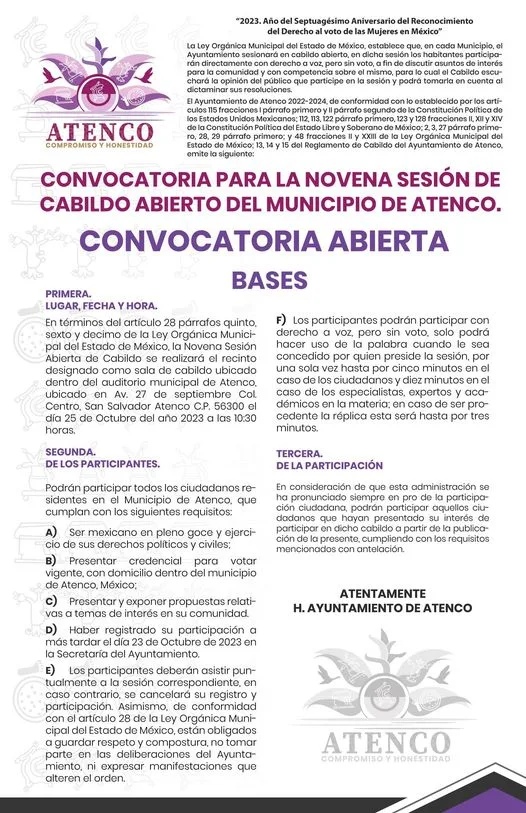 1696977516 El Gobierno Municipal de Atenco CONVOCA a toda la comunidad jpg