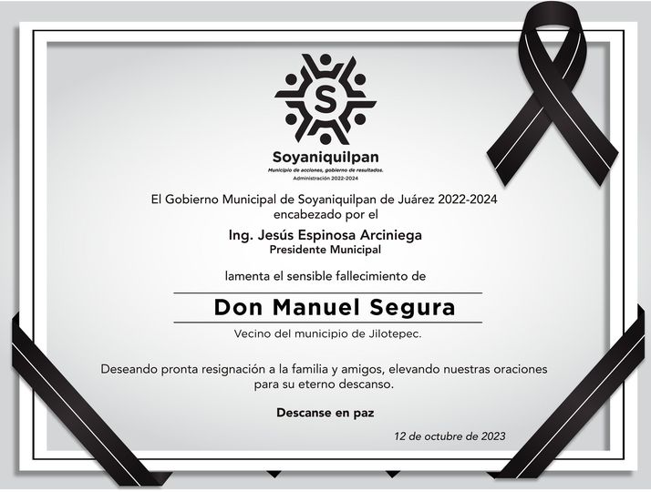 1697206605 689 Lamentamos el sensible fallecimiento de Don Manuel Segura mejor conocido