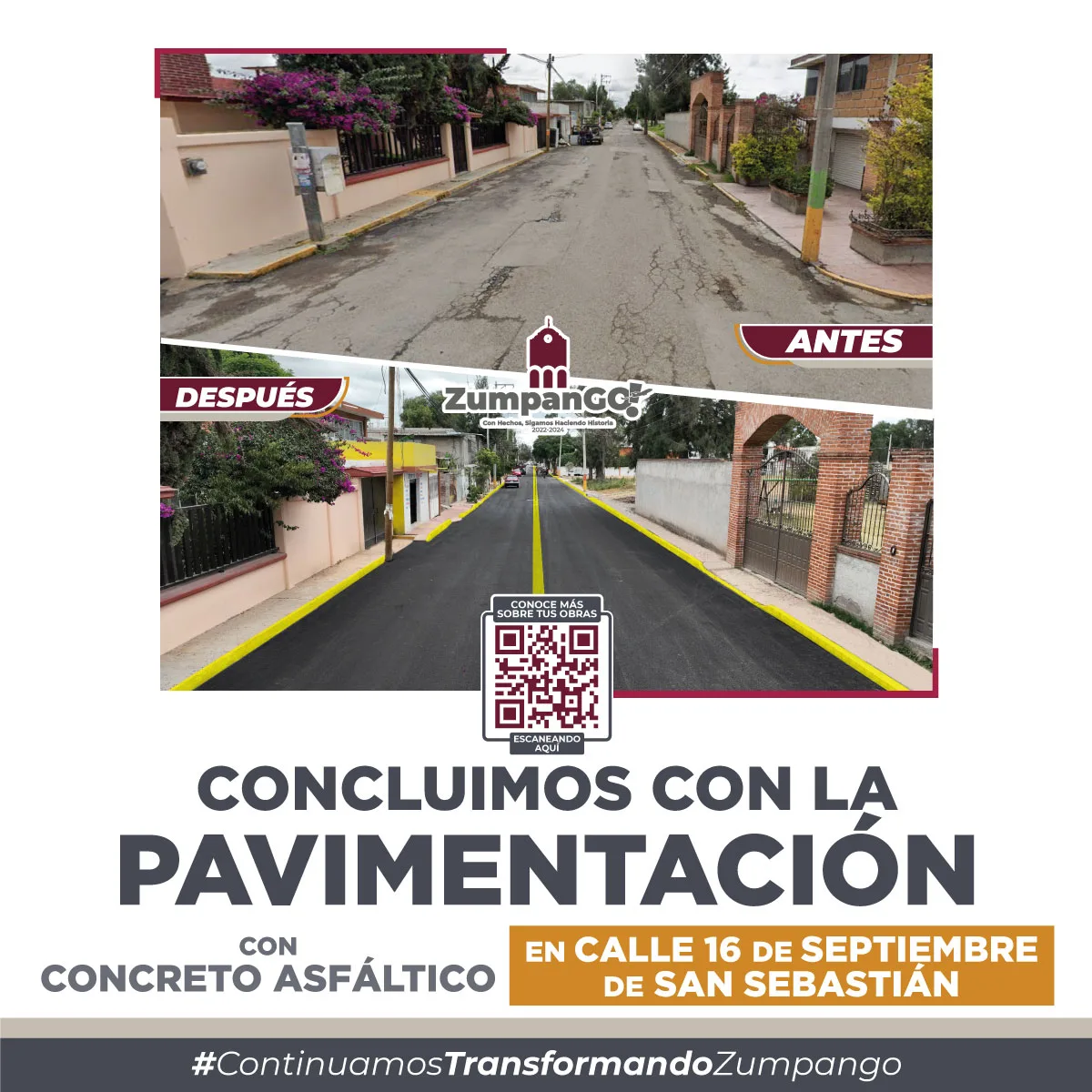 1697227002 ObrasPublicas CONCLUIMOS LA PAVIMENTACION EN AV 16 DE SEPTIEMBRE Como jpg