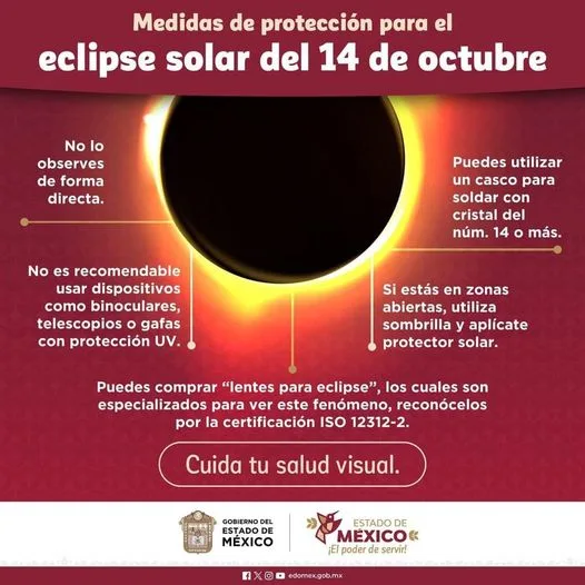 1697288833 Compartimos algunas medidas de proteccion para contemplar el eclipse solar jpg