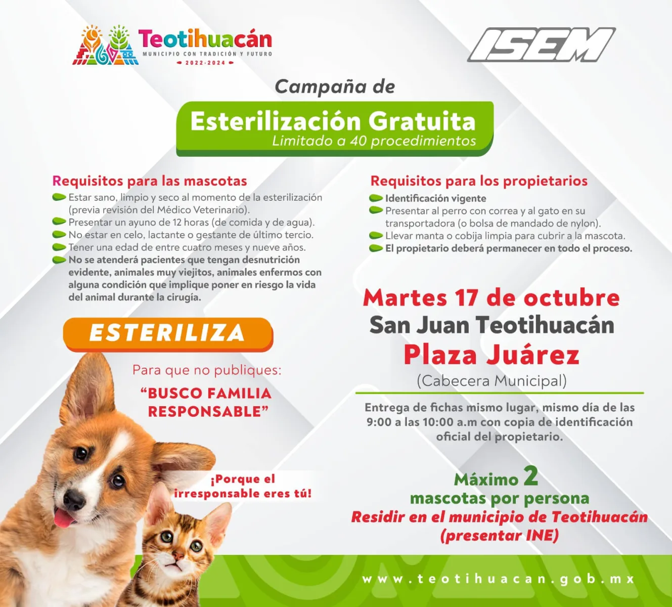 1697317694 Jornada de Esterilizacion de Gratuita