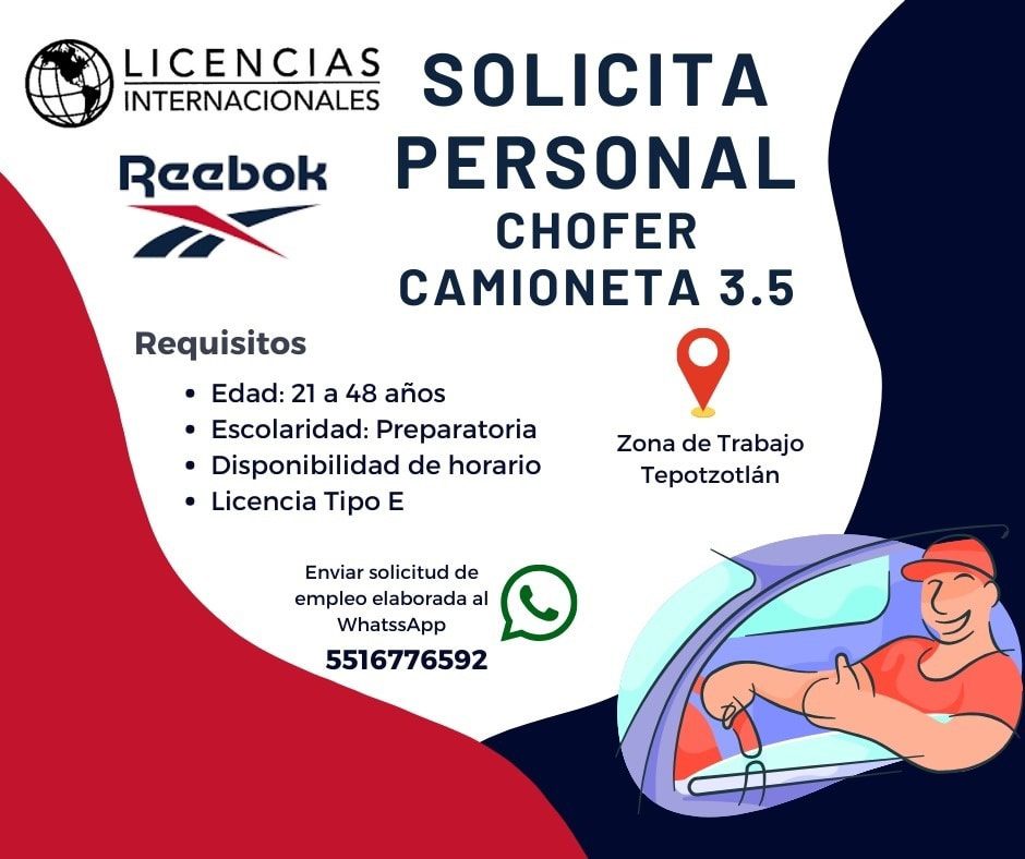 1697319740 467 I BolsaDeTrabajo Reebok tiene vacantes disponible para Chofer motociclista