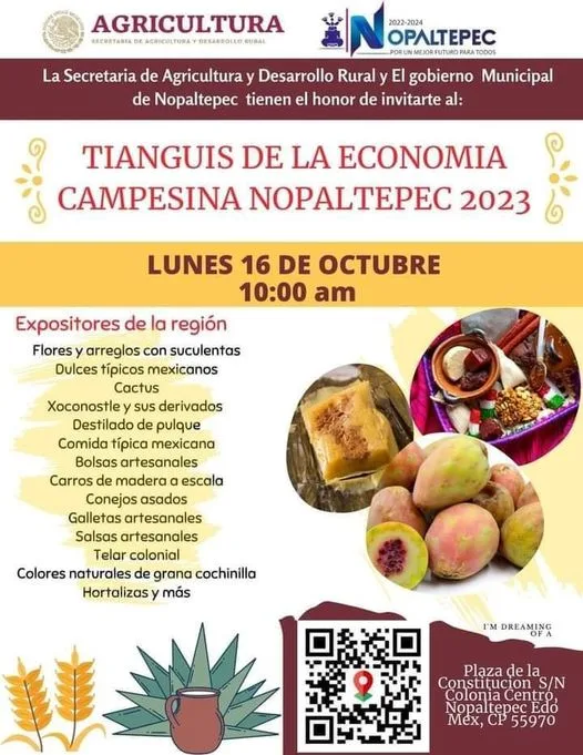 1697377995 El tianguis de la economia campesina Nopaltepec 2023 programado para jpg