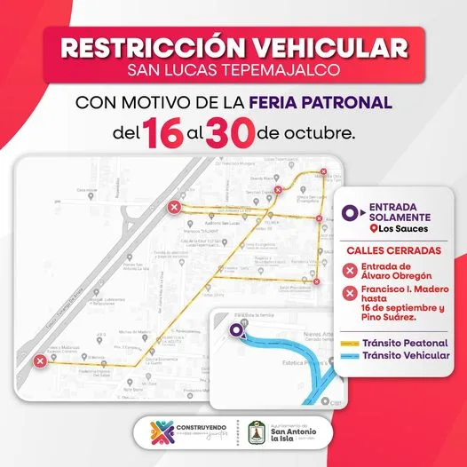 1697546674 TomaloEnCuenta Debido a las actividades de la Feria Patronal jpg