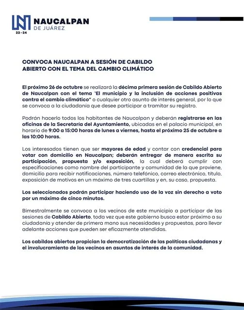 1697566159 Convocatoria de Cabildo Abierto sobre el cambio climatico el proximo jpg