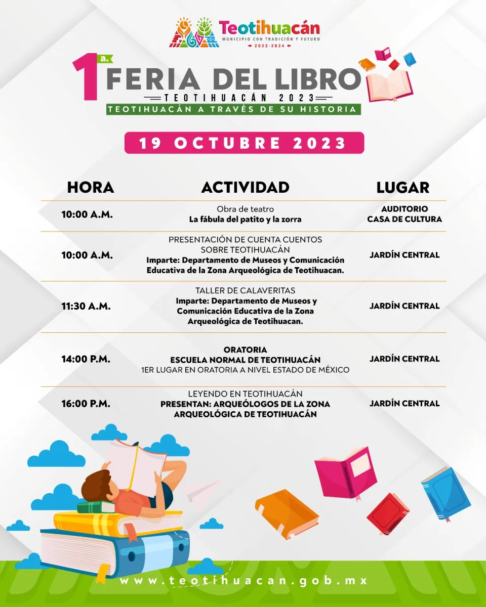 1697575205 296 Programa de nuestra PRIMERA FERIA DEL LIBRO TEOTIHUACAN 2023