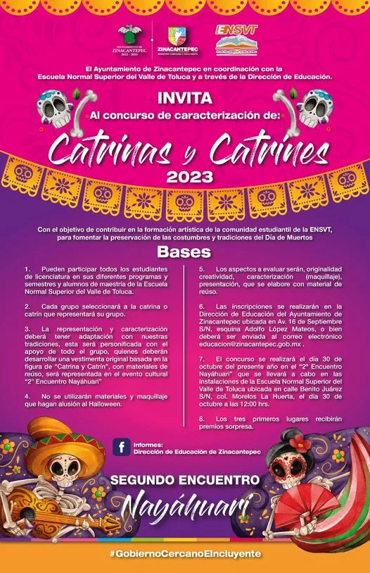 1697585806 CONCURSO DE CATRINAS Y CATRINES 2023 DiaDeMuertos jpg