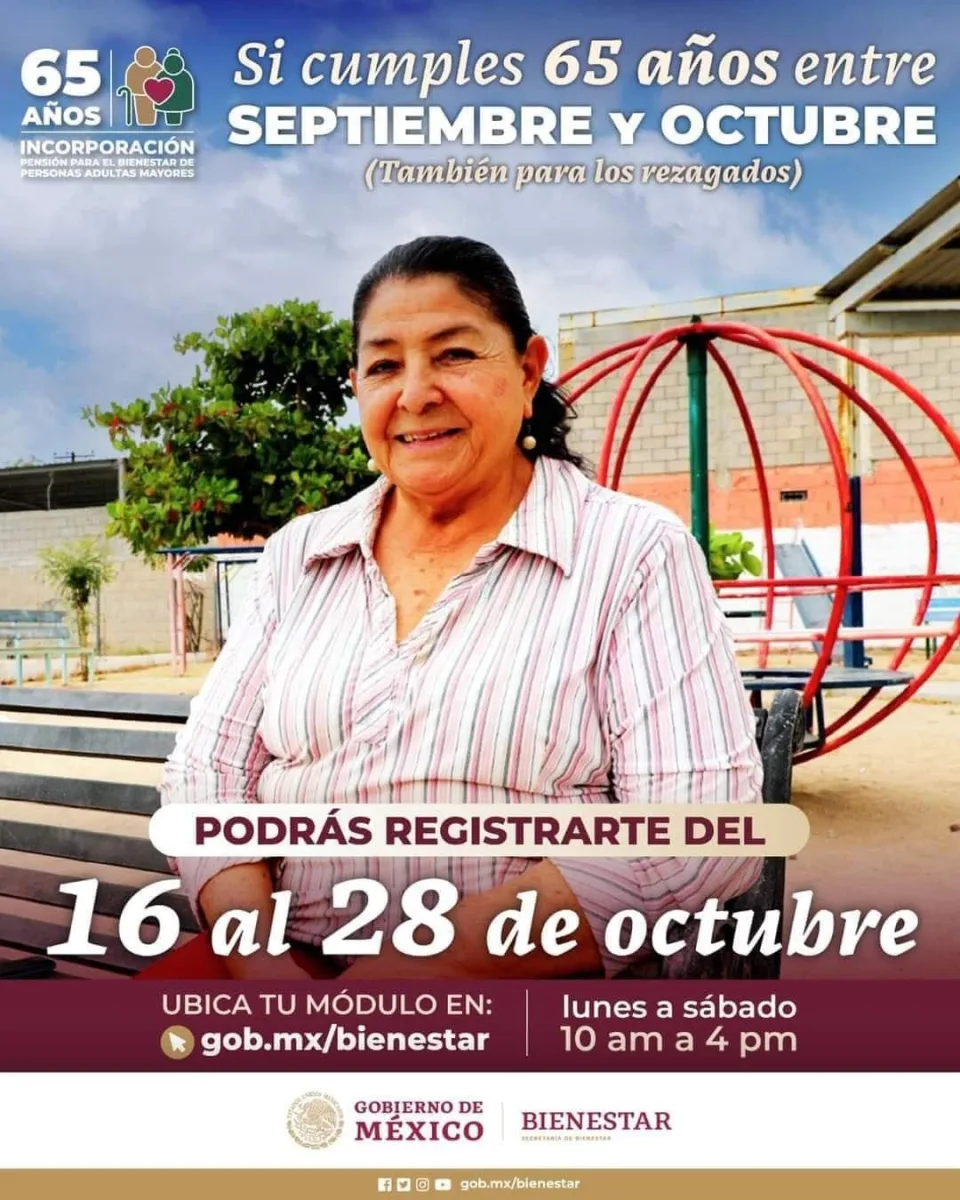 1697729770 Si cumples 65 anos entre SEPTIEMBRE y OCTUBRE podras registrarte