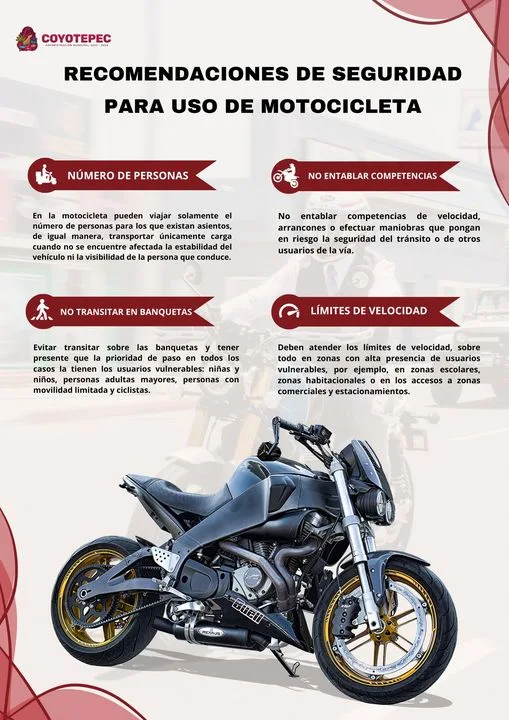 1697807533 RECOMENDACIONES DE SEGURIDAD PARA MOTOCICLISTAS Vecina vecino Coyotepense jpg