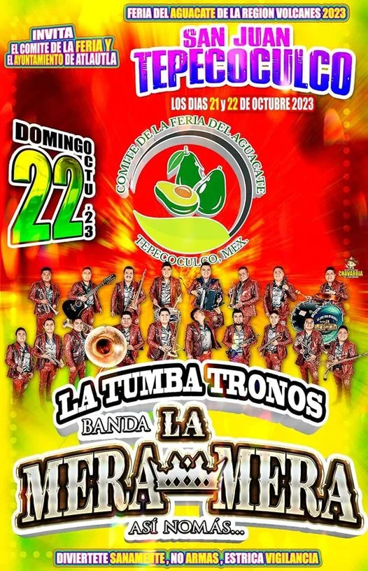 1697999250 HOY AMENIZARA LA 1ERA FERIA DEL AGUACATE 2023 LA BANDA jpg