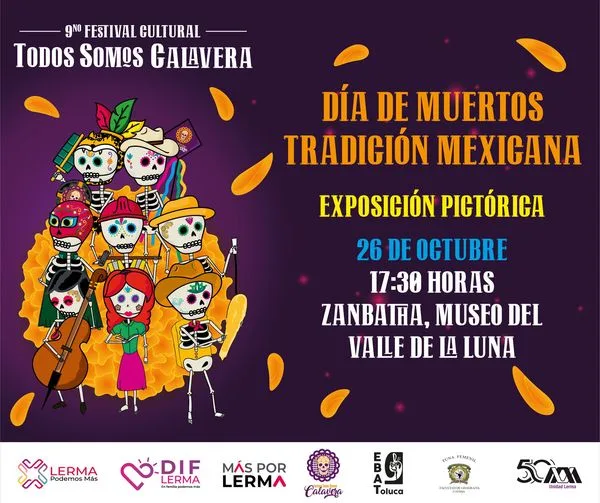 1698102378 No te pierdas de la exposicion pictorica DIA DE MUERTOS jpg