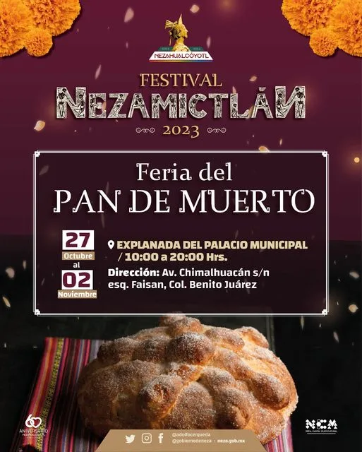 1698181215 FestivalNezaMictlan2023 No te pierdas nuestra tradicional Feria del PanDeM jpg